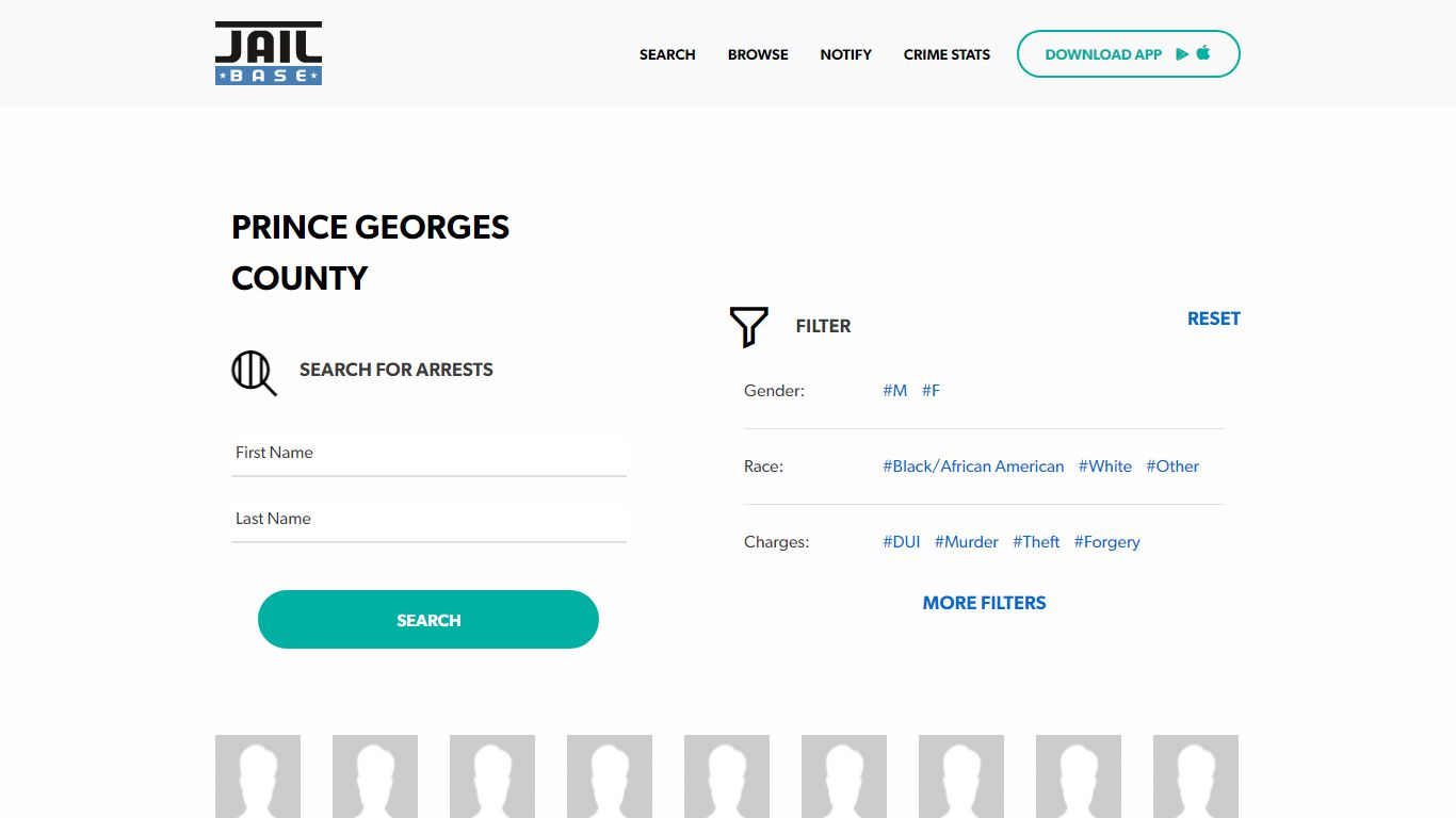 Prince Georges County Jail Inmate Search and Mugshots | JailBase